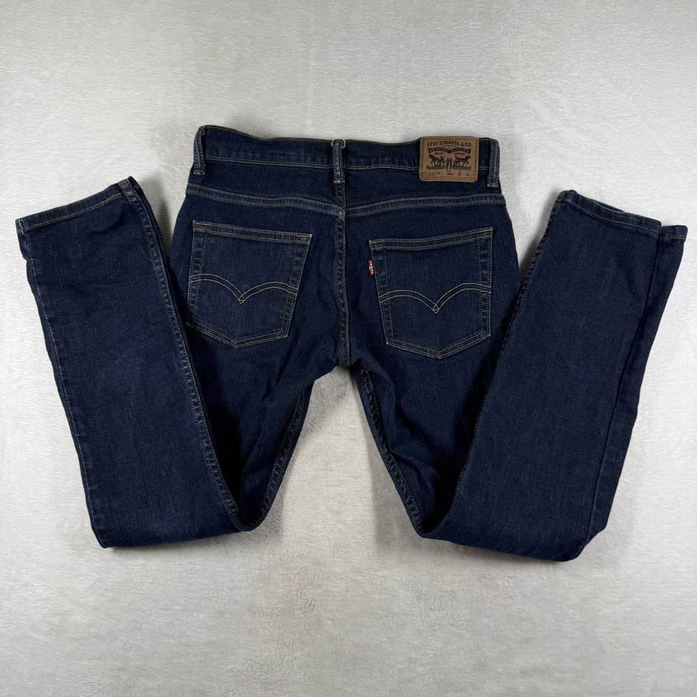 Levis 511 Slim Fit Boys Jeans Size 16 Regular 28x28 Dark Wash Indigo Denim